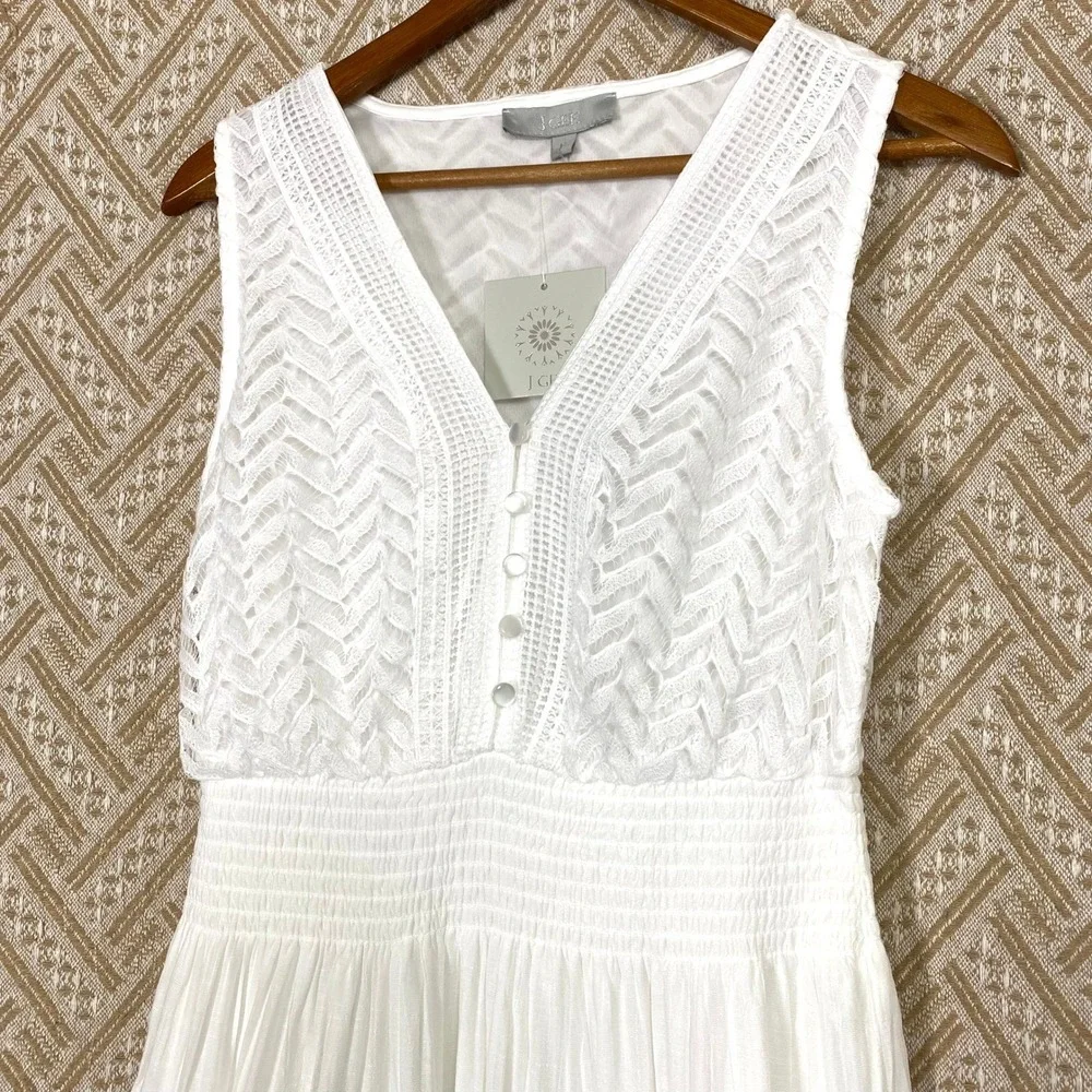 Anthropologie J Gee Medium Maxi Dress Cottagecore Romantic Coquette Feminine NWT - Picture 3 of 6